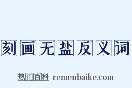 刻画无盐反义词是什么意思的图片